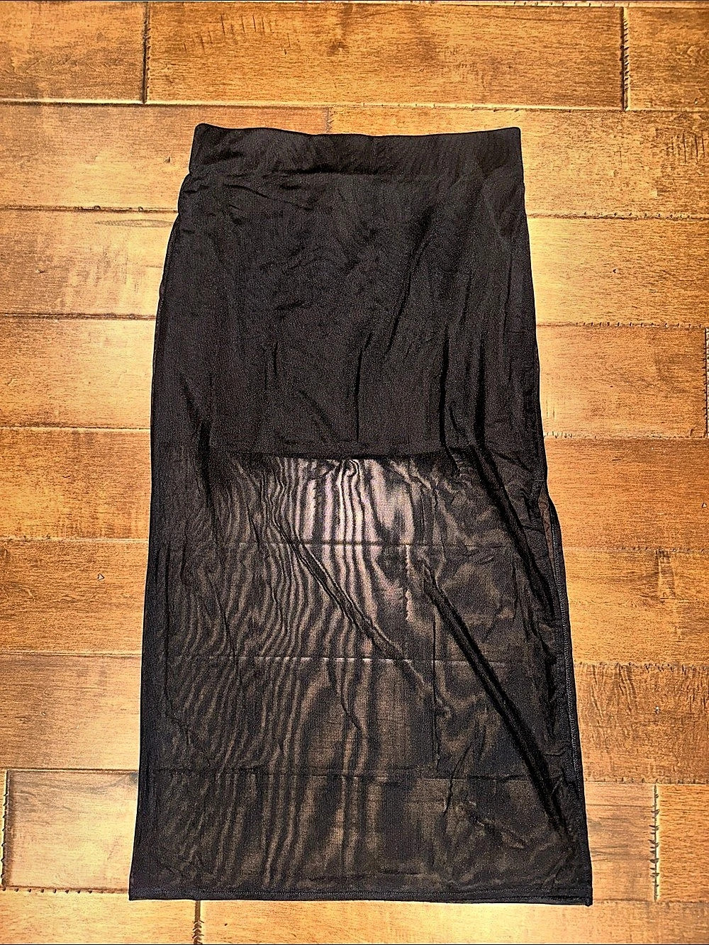 Gap Mesh Overlay Skirt Black Maxi Size Small NWT